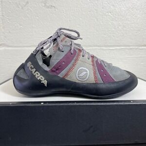SCARPA Helix Climbing Shoes Pewter Plum Purple Lace up Women's 6.5 US/37.5 EU